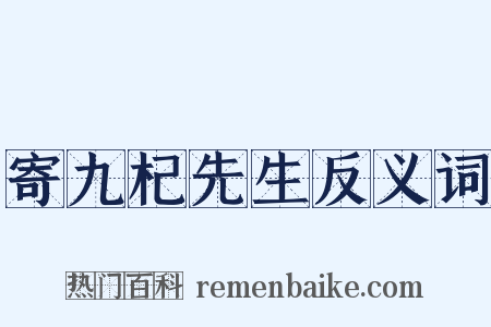 寄九杞先生反义词是什么意思的图片